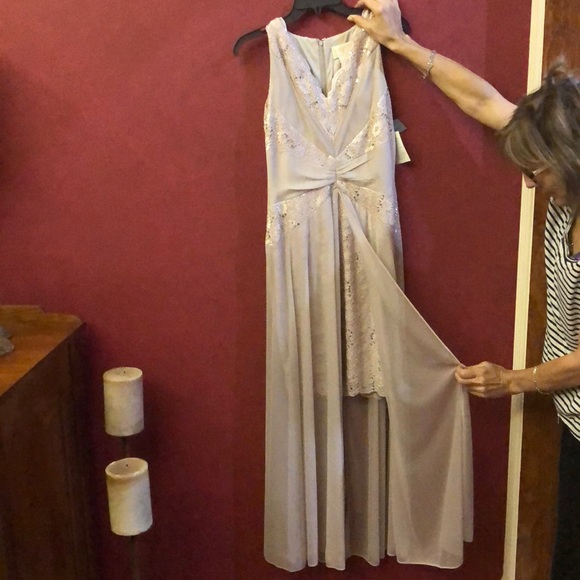 Long, blush/tan formal dress - Picture 3 of 4